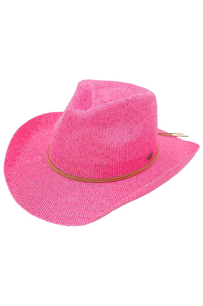 Hana - Vente Chapeau de cowboy – femme - Chapeau de cowboy à paillettes C.C10