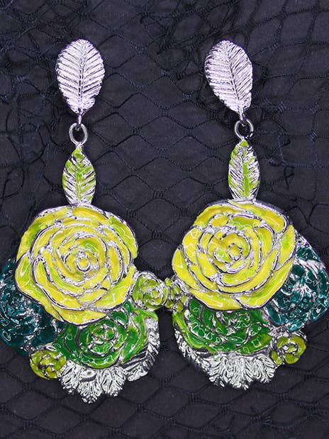 PENDIENTES DE ROSAS INGLESAS ODE 107 para venta al por mayor de Oggidonna