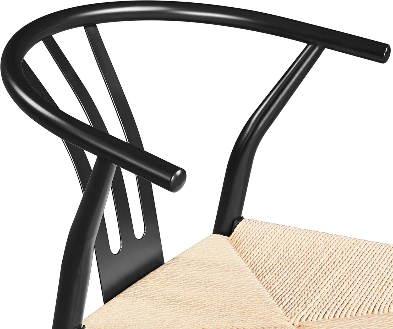 Black Rattan Weave Dining Chairs Set 2 Mid Century Modern for wholesale on Faire4