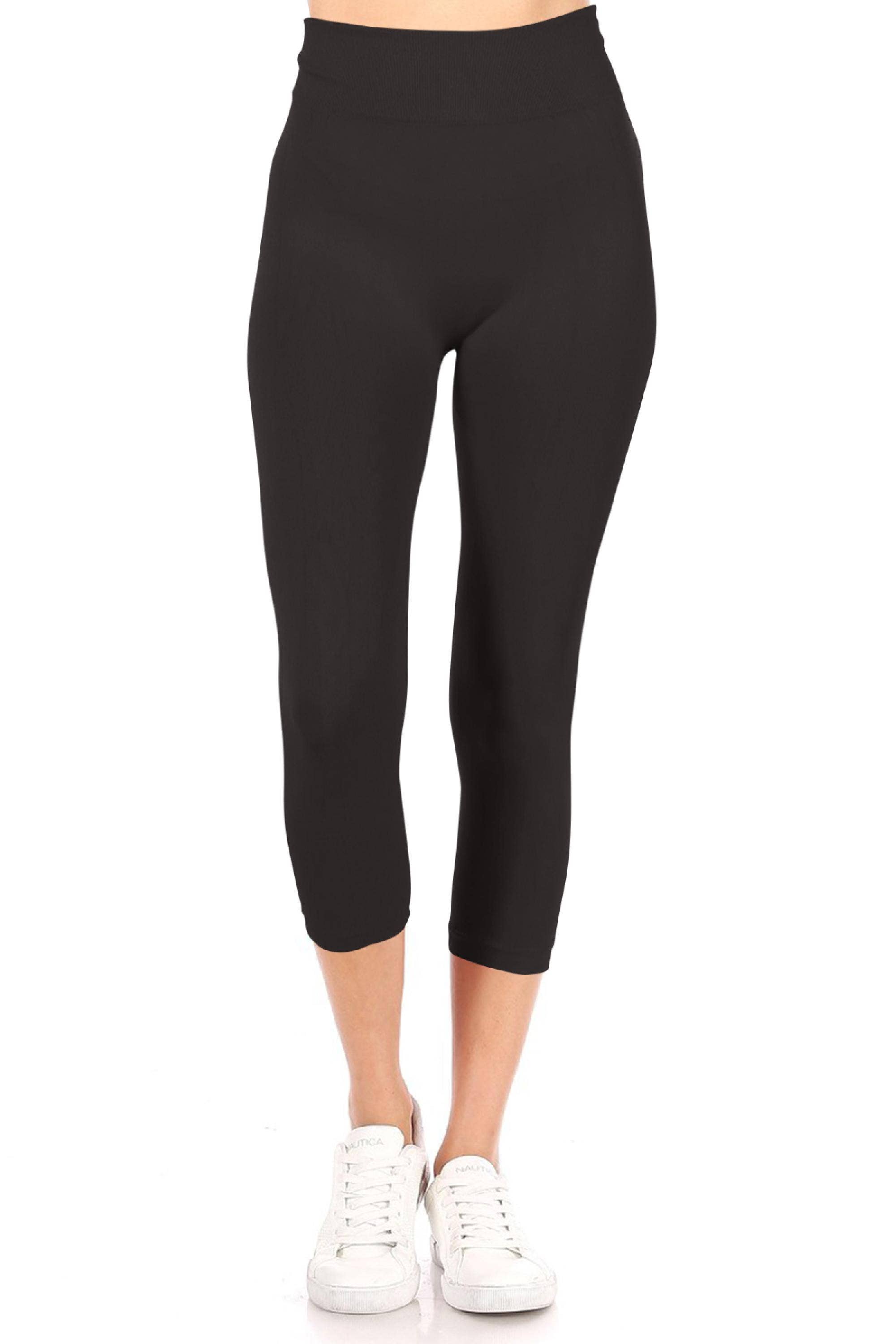 MOA COLLECTION - Wholesale Athletic/Lounge Leggings - Women's - Women's Casual Solid Seamless Capri Leggings7