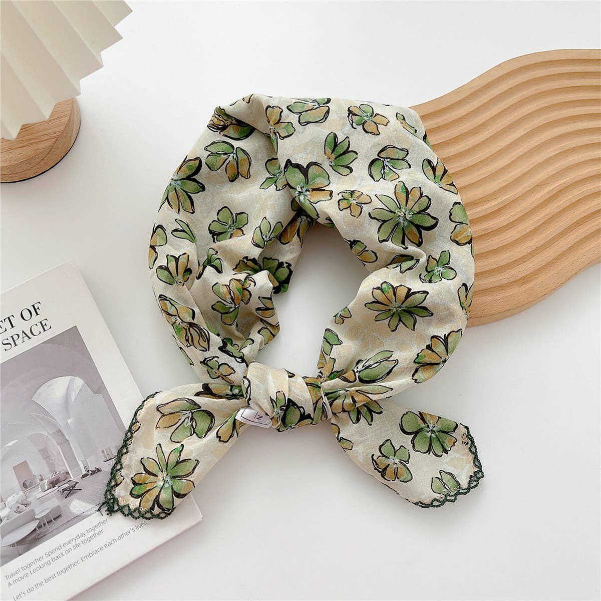 ACCITY - Wholesale Scarf - Women's - Cotton Linen Square Scarf for Women’s Neck Wrap_CWMS067211