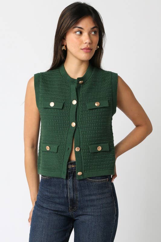 Olivaceous - Wholesale Knit Top - Women's - Selena Button Knit Top18