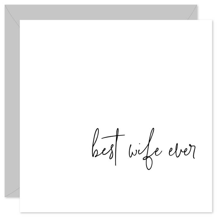 Best Wife Ever Card for wholesale by Purple Tree Designs