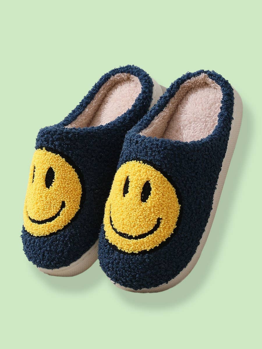 DOUBLJU - Wholesale Slippers - Unisex - Smiley Face Unisex Cotton Slippers for Fall,Winter
16