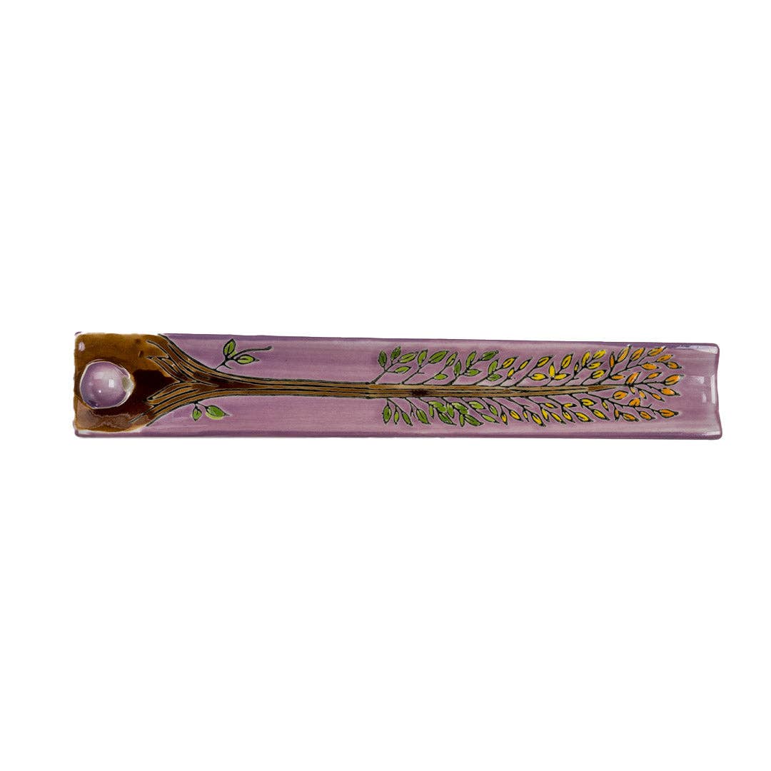 Urban Tokyo - Wholesale Incense Holder - Handpainted Ceramic Incense Holder 9 inch L Tree of Life (1/72)1