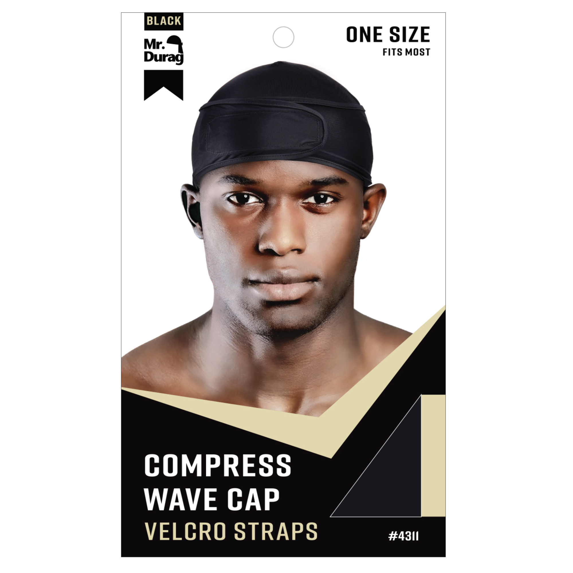 Annie International, Inc. - Wholesale Hair Towel/Wrap - Mr. Durag Spandex Velcro Compress Wave Cap, Black5