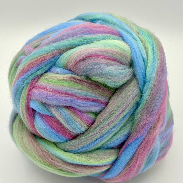 Multicolor COLOR BLENDS MERINO WOOL ROVING FIBERS A10 HAZE for wholesale on Faire2