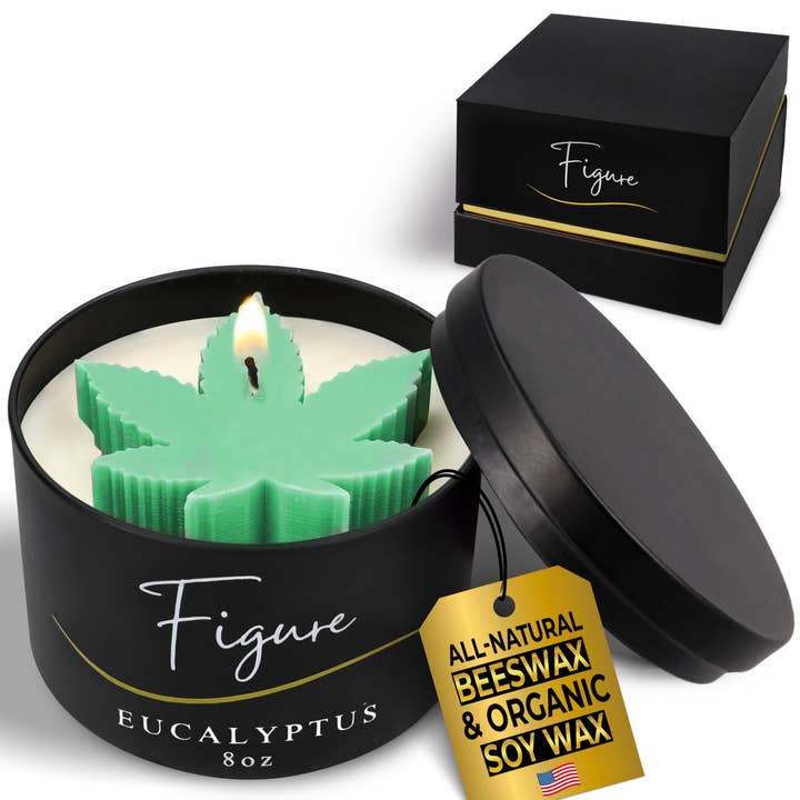 Weed Leaf Marijuana Candle for wholesale by Figure