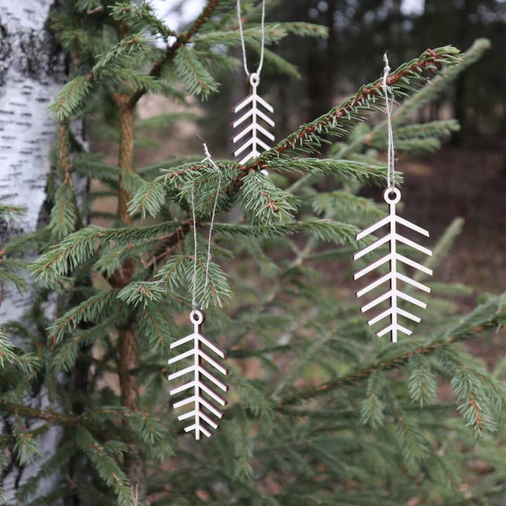 Papurino - Wholesale Ornament Set - Christmas Tree Decors, Pine Sprig 3 pcs4