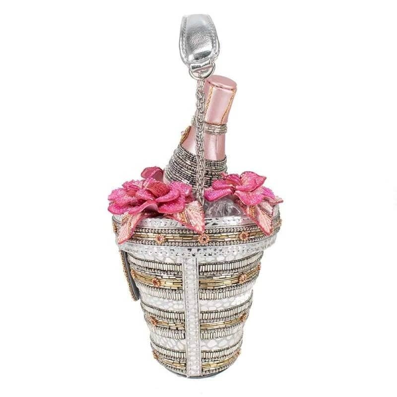 Mary Frances Accessories - Wholesale Top Handle Bag - Women's - Champagne on Ice Beaded Bottle and Bucket Top-Handle Bag4