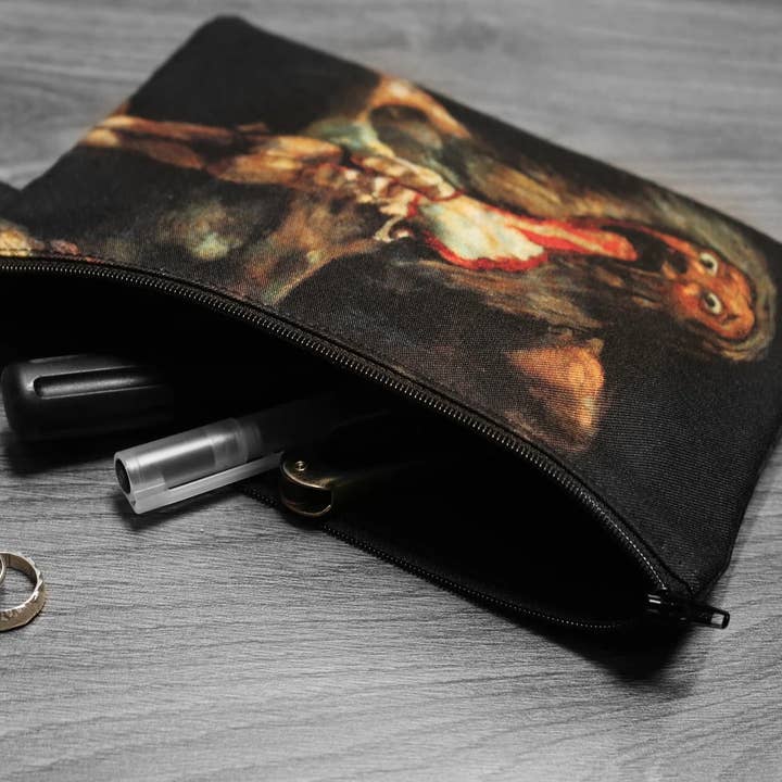 saturn devouring his son- lined twill pencil case - Goya art for wholesale by renaissance fair