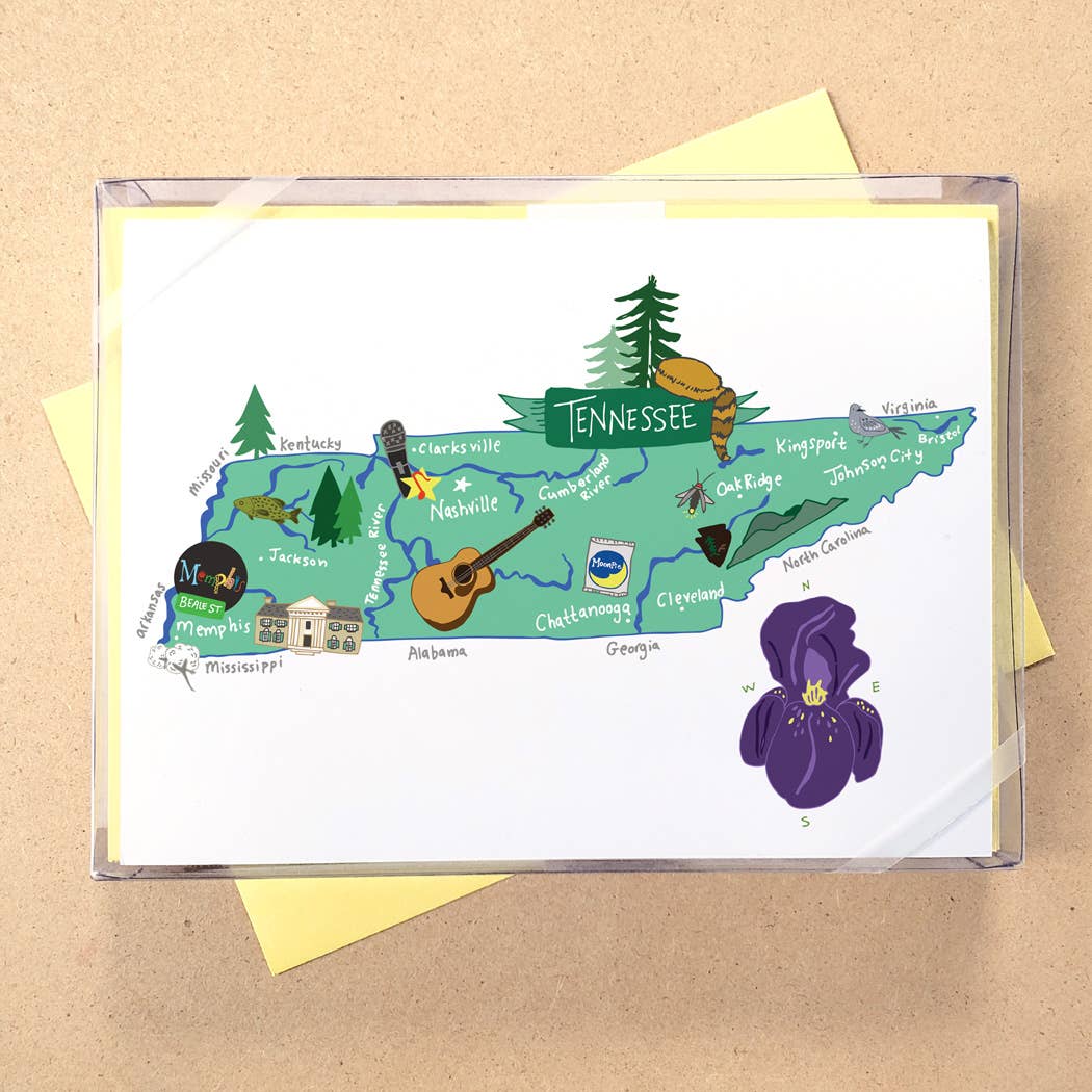 Allport Editions - Wholesale Briefpapier/indexkaartenset - Hallo USA Boxed Card-serie - ALLE 50 STATEN HIER!41