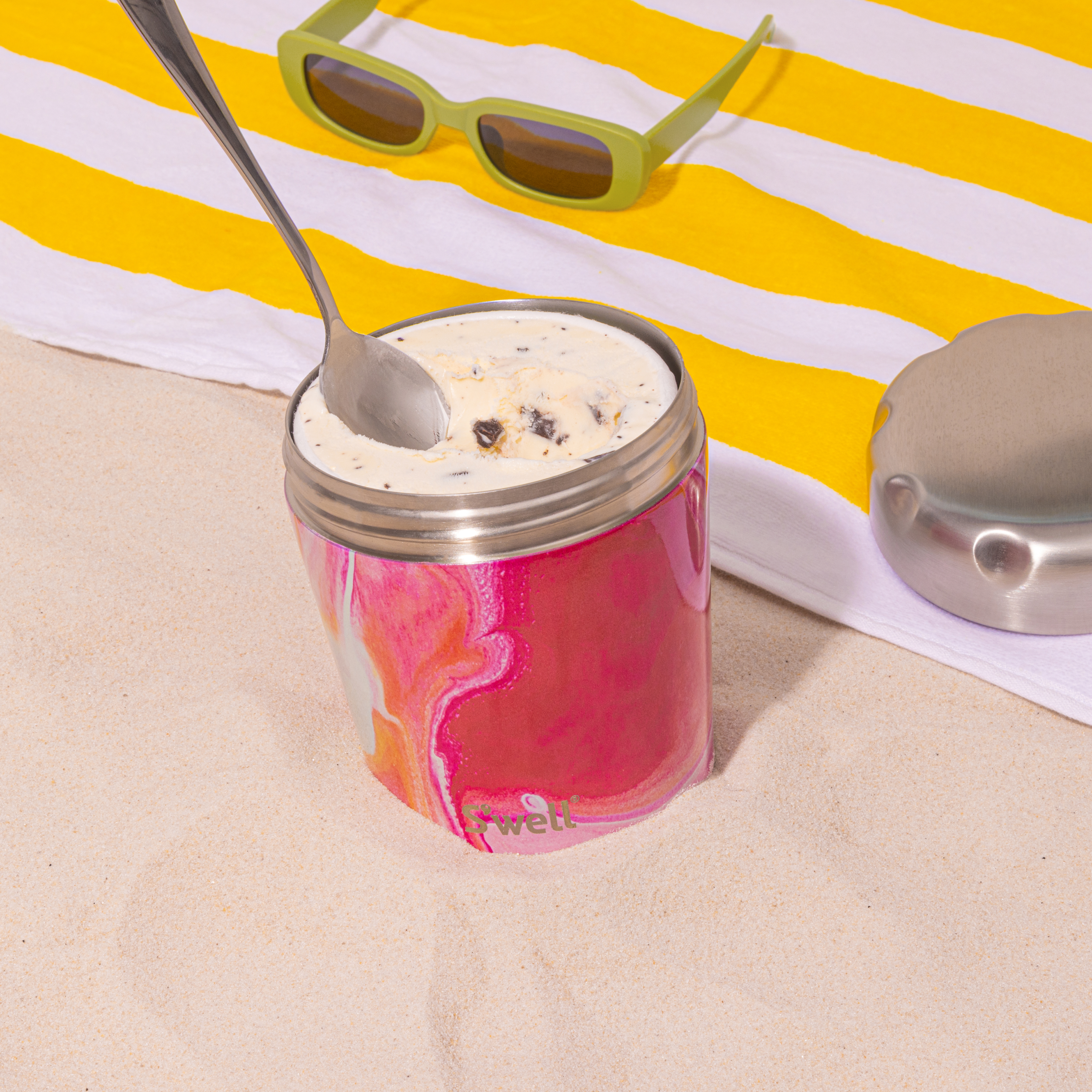 S'well - Vente Cuillères à glace - Refroidisseur de crème glacée Rose Agate1