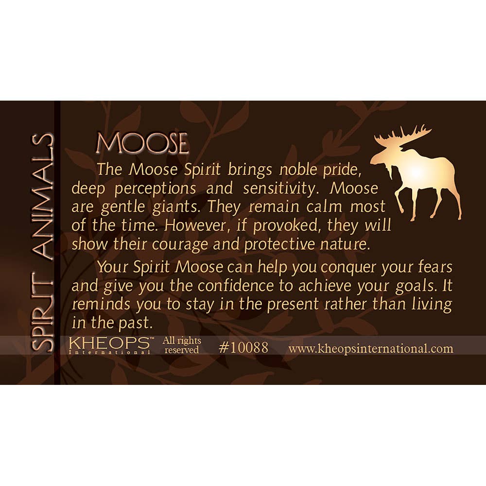 Kheops International - Wholesale Meditation Supplies - Spirit Animal Info Card Moose (Each)0