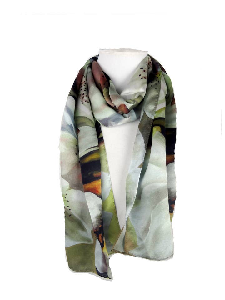 Sciarpa di seta beige - Sciarpa neutra - Raso per la vendita all'ingrosso da parte di Silk Squirrel