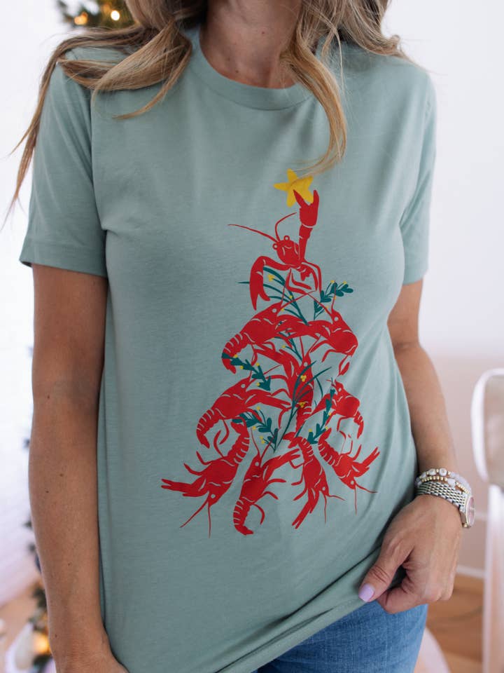 Camiseta Oh Crawfish Tree por atacado de Sweet Baton Rouge