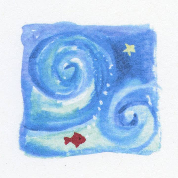 Zucchini Fish - Vente Carte de vœux classique - Petit poisson rouge0