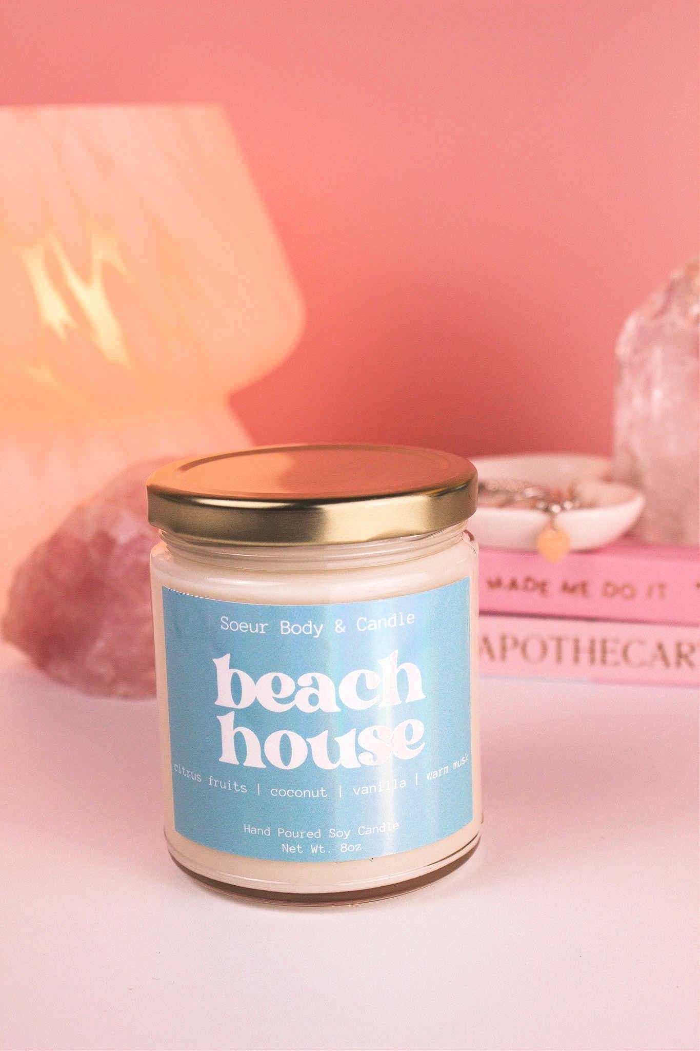Soeur Body and Candle - Wholesale Jar/Filled Candle - Beach House Soy Candle3