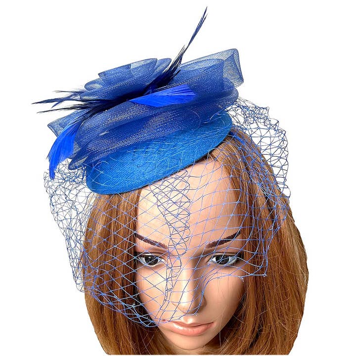 Diacly - Wholesale Fascinator Hat - Women's - Flower Mesh Veil Flapper Fascinator s161