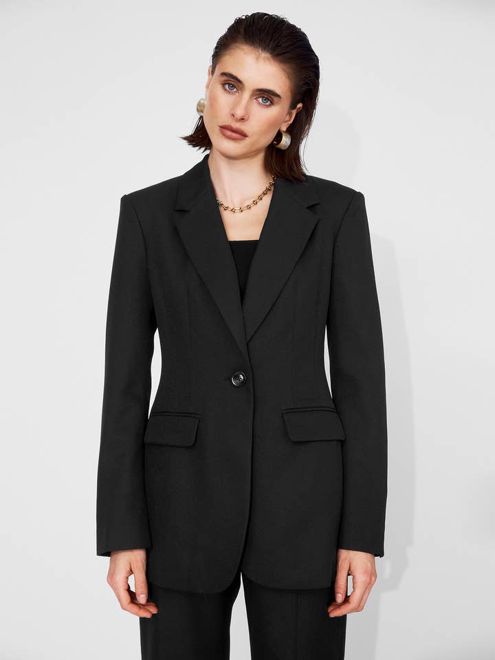 CHIARA BLAZER - BLACK for wholesale by lakeyo