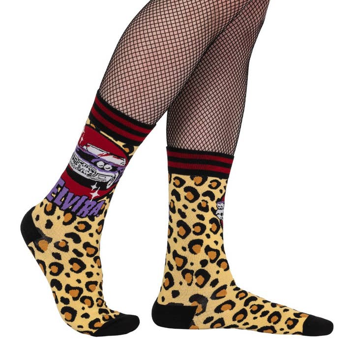 FootClothes LLC – Engroshandel Strømper - Unisex – Elvira Macabre Mobile crewstrømper3
