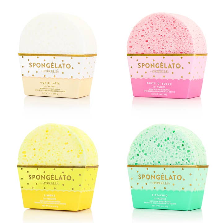 Spongellé | Christmas 2025 | Stocking Stuffers | Gifts - Wholesale Bath Pouf/Sponge - Spongelato Body Buffer Assorted Pack1