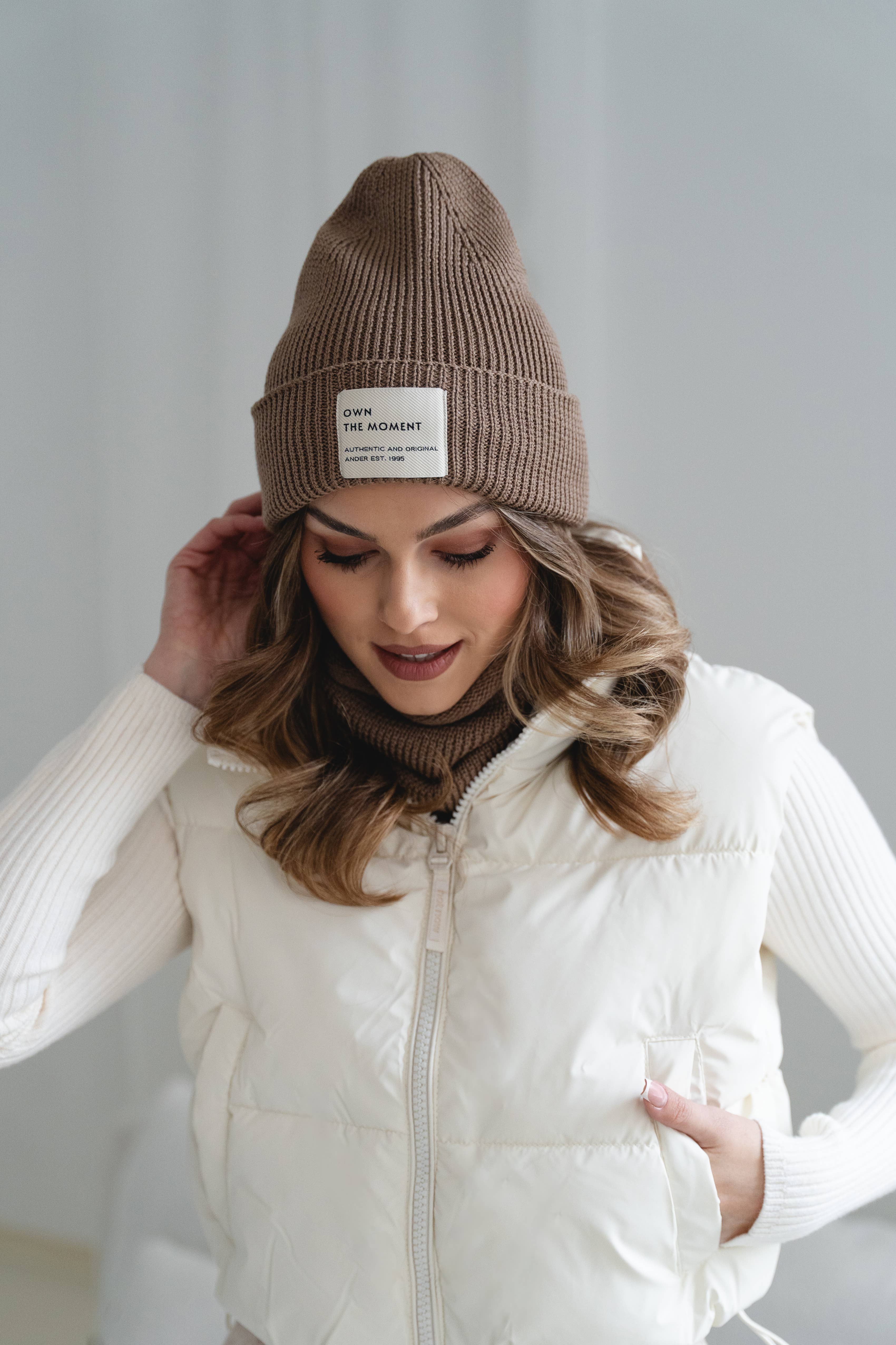 Ander - Wholesale Beanie - Women's - New Brigid 100%  Merino Wool set! Beanie + snood made in PL10