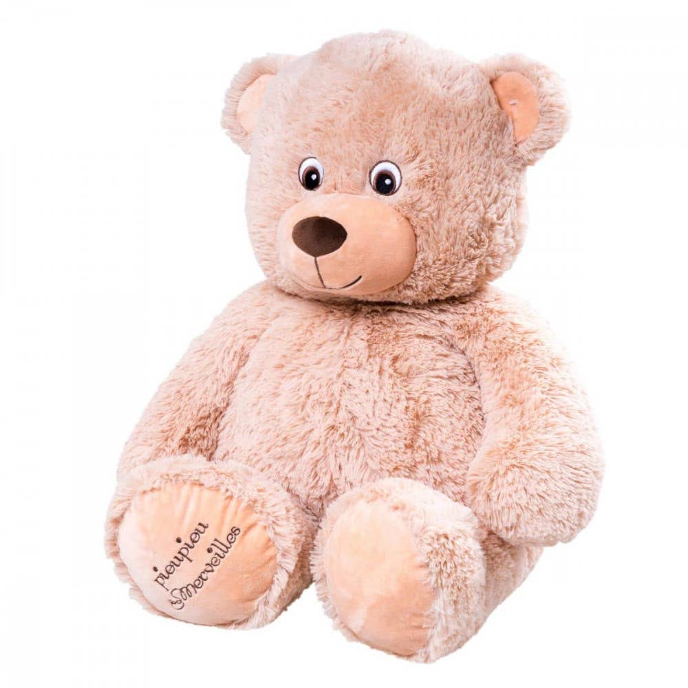 Pioupiou et Merveilles - Wholesale Stuffed/Plush Toy - Kids & Baby - Giant Plush Bear Augustin Beige 70cm - Made in France1