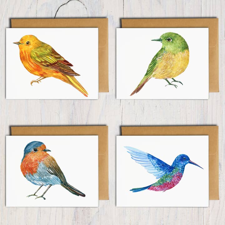 Assorted Bird Note Cards for wholesale by Mississippi Mae Monograms