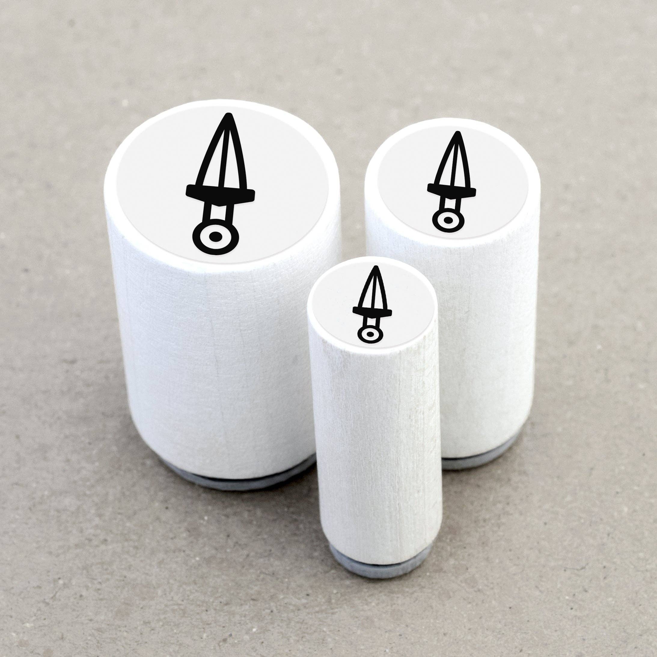 Merry and Bright - Wholesale Rubber/Decorative Stamp - Mini stamp dagger1