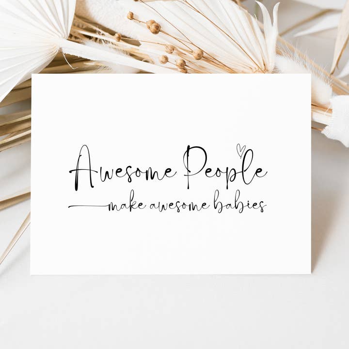 New Baby Congratulations Awesome People Make Awesome Babies for wholesale by Coco Press