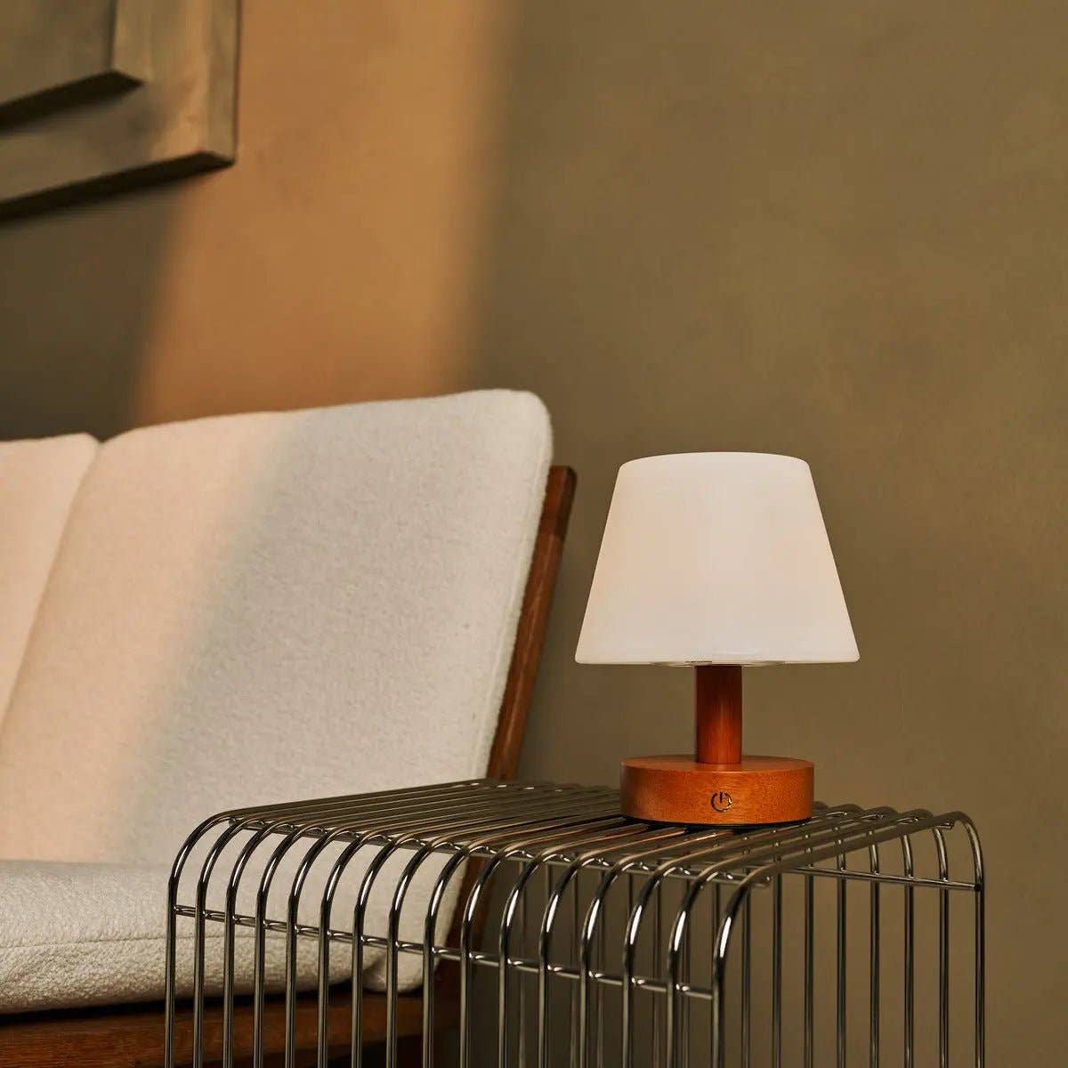 Tavellio - Wholesale Accent/Desk Lamp - Teddy Chestnut Brown Wooden Rechargeable Table Lamp | Dimmable, Cordless & 3 Light Modes2