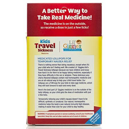 Lil Giggles - Wholesale Lollipop - Lil' Giggles Kid's Medicated Travel Sickness Lollipop