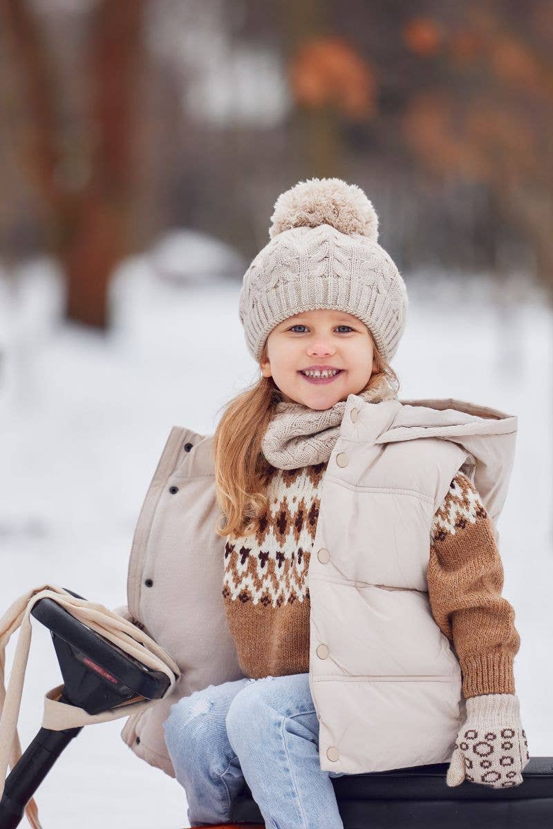 Ander - Vente Béret – enfant - Chapeau classique style béret pour filles – Doux et chaud4