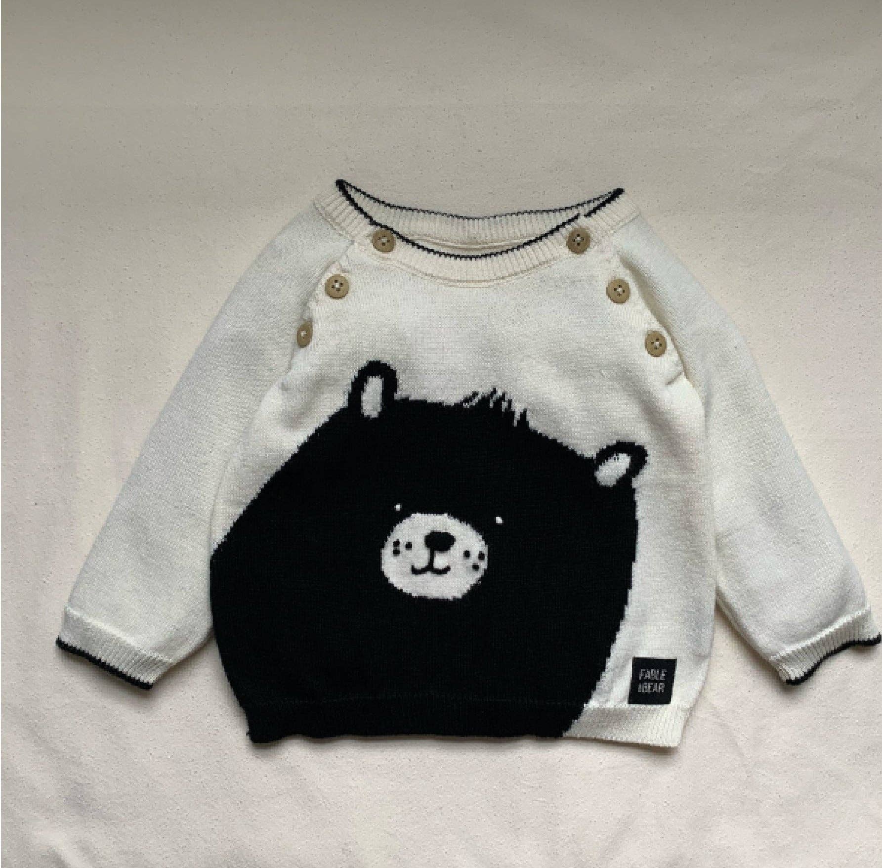 Fable & Bear - Vente Pull en maille – bébé - Pull Ours2