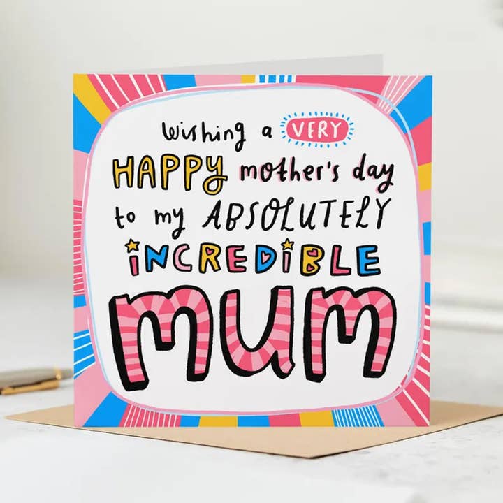 Carte de fête des mères incroyable maman pour la vente par Arrow Gift Co