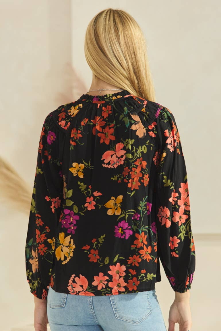 Oddi – Großhandel Bluse – Damen – Langarmbluse mit Blumenmuster7
