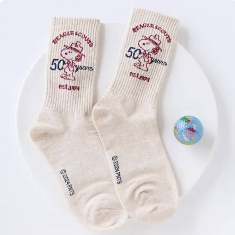 K-Wonderland - Wholesale Sokken - Uniseks - Peanuts Snoopy Scout 50e Jubileum enkelsokken5