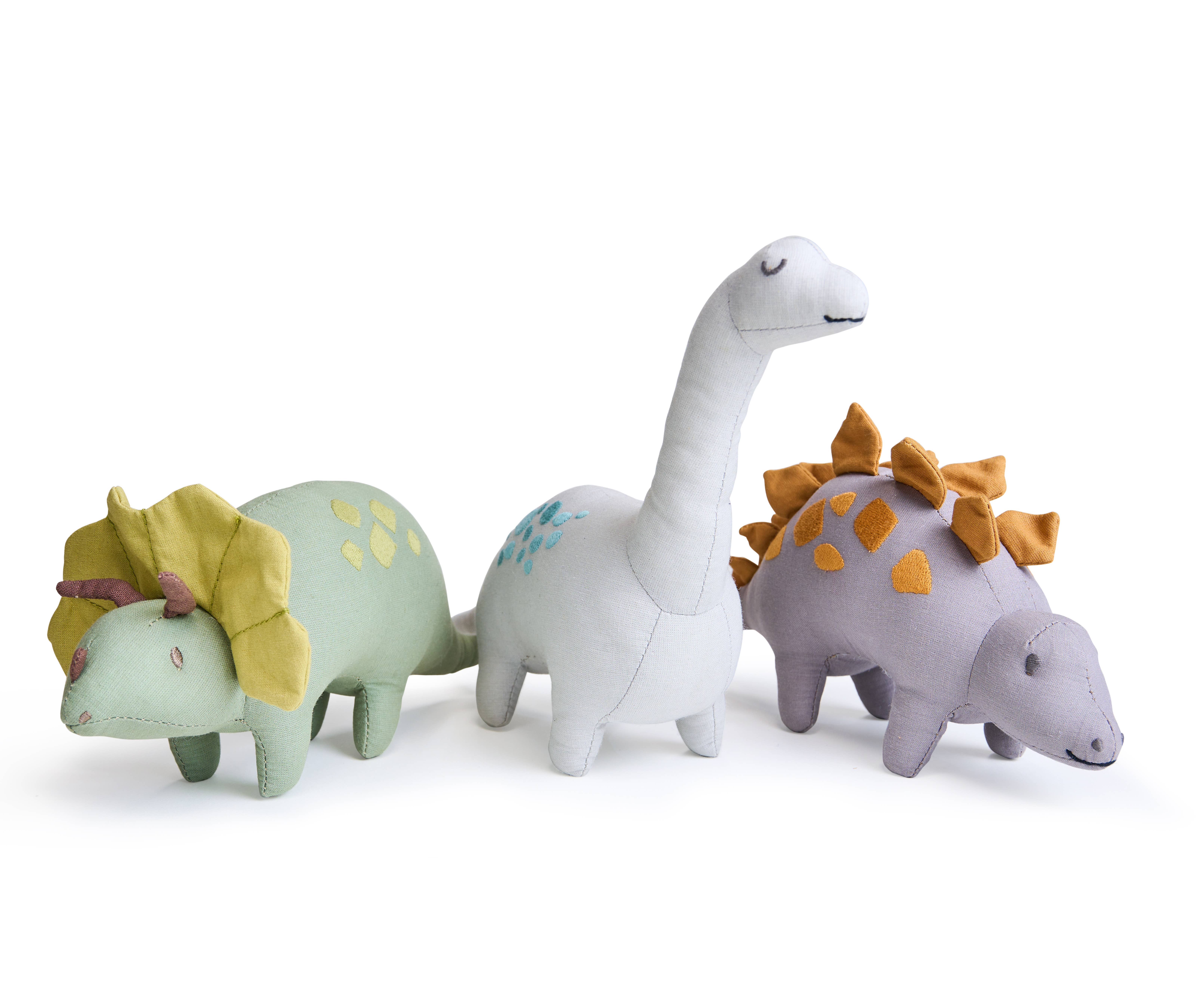 ThreadBear Design UK/EU – wholesale Stuffed/plush toy – Kids & baby – ThreadBear Trike Linen Dinosaur Toy1