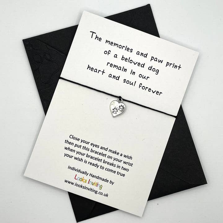 Pet Loss Bracelet - Dog Sympathy Gift. for wholesale by Looks Inviting