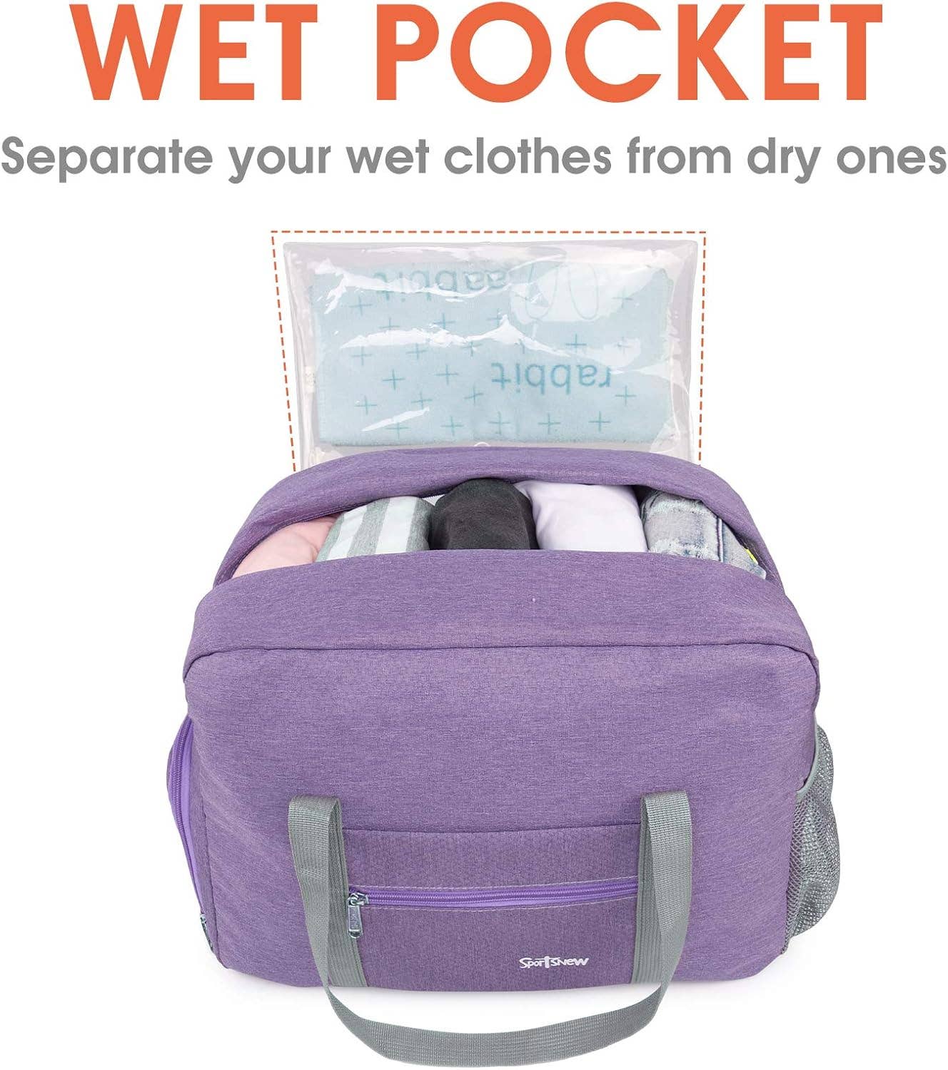 wandf – Großhandel Sporttasche – Unisex – Sportsnew 16" Sporttasche mit Nass-Schuhfach, Reisetasche4