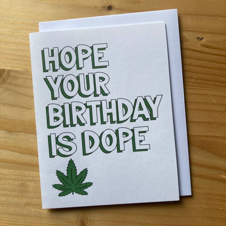 Tarjeta de cumpleaños Dope para venta al por mayor de Craftinista Girl