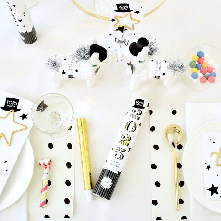 TOPS Malibu - Wholesale Confetti - Confetti Fountain 9.5" - Top Hat Party - "2025"