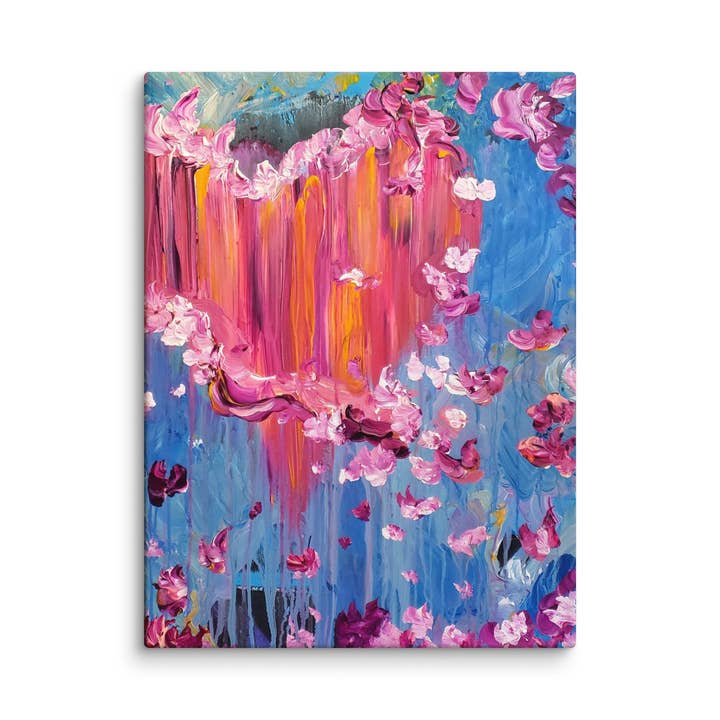 Sharing What is in My Heart Canvas Print - 18" x 24" for wholesale by StudioTumazi Merchandise