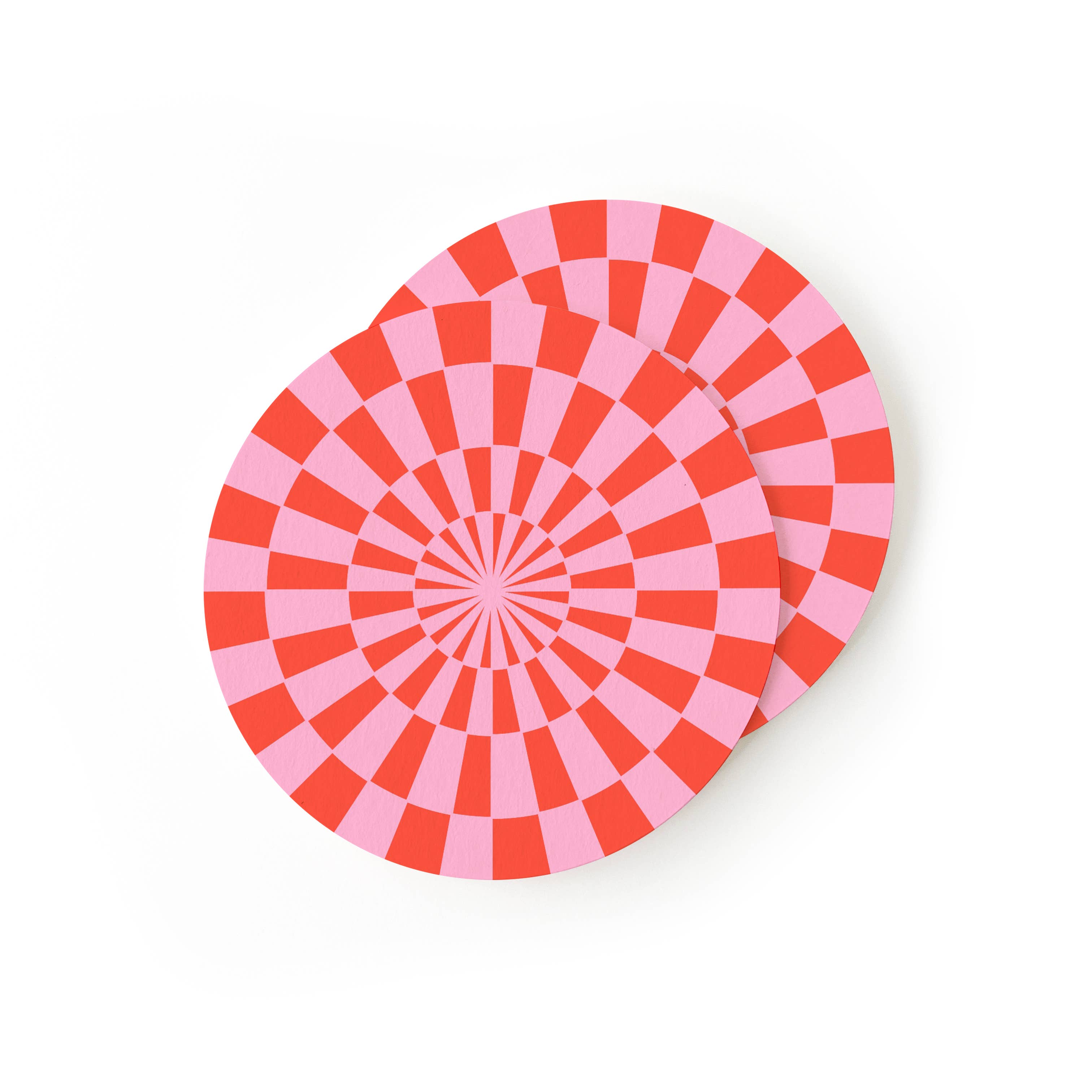KANDS.CO - Wholesale Coasters - Red Mint Check Coasters