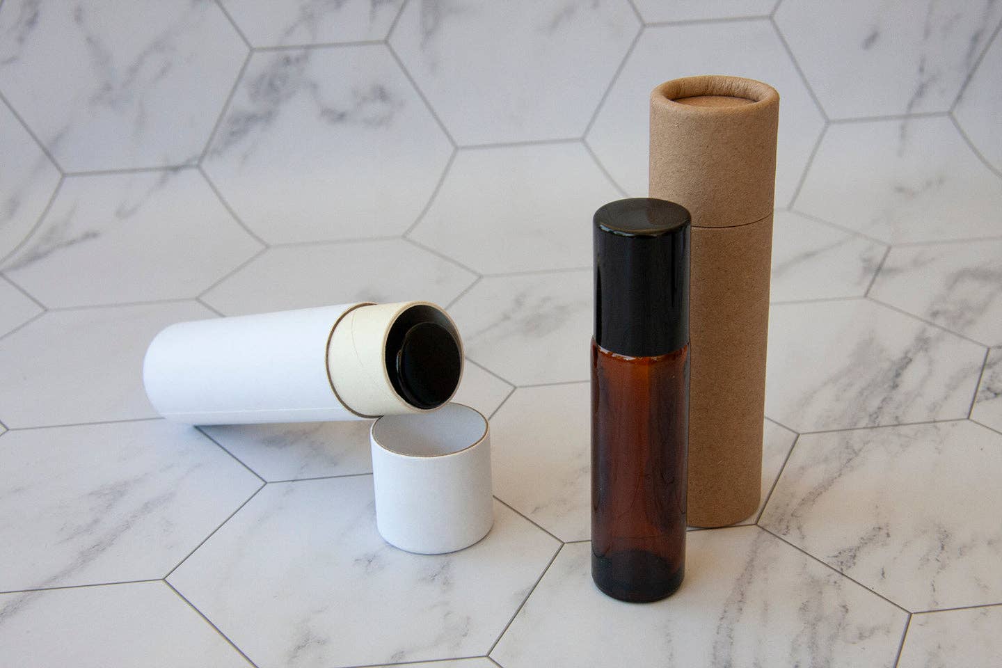 GreenWay Containers - Wholesale Essential Oil Holder - 10 ml Glass Roller Bottles with Paper Tube Packaging5