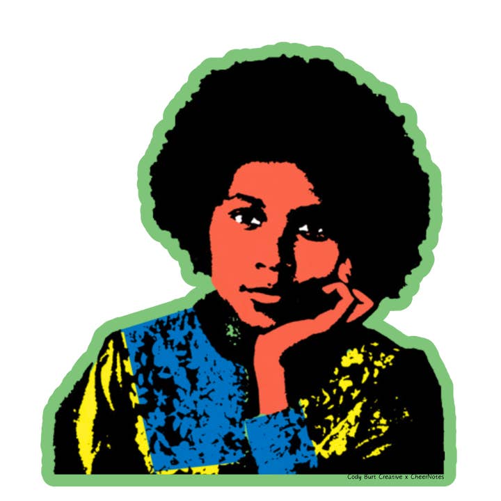 Autocollants bell hooks | Icône littéraire noire | Féministe pour la vente par CheerNotes Greeting Cards & Stationery