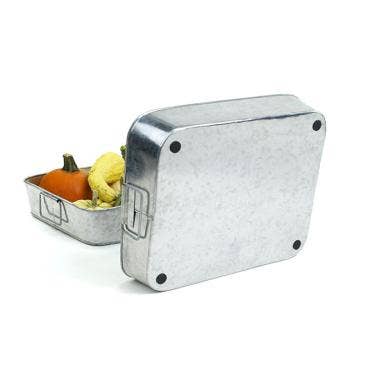 Buhi Imports - Wholesale Decorative Tray - Rectangle Galvanized Tray square side handles3