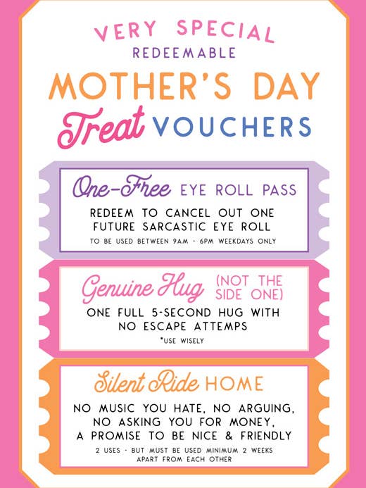 Tarjeta del Día de la Madre, Mamá, Vales para venta al por mayor de Piccadilly Greetings