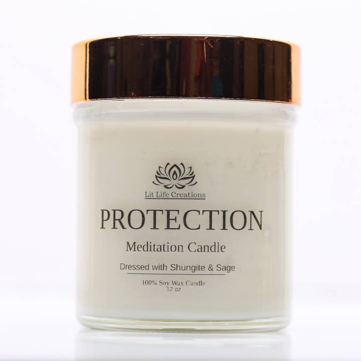 Protection Meditation Candle for wholesale by Lit Life Creations